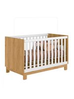 Berço Americano 2 Em 1 Slim Mini Cama Freijo Branco Freijo Com Branco