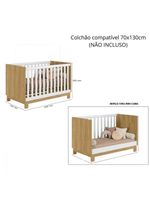 Berço Americano 2 Em 1 Slim Mini Cama Freijo Branco Freijo Com Branco
