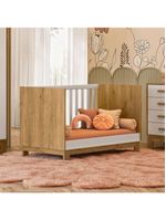 Berço Americano 2 Em 1 Slim Mini Cama Freijo Branco Freijo Com Branco