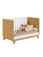 Berço Americano 2 Em 1 Slim Mini Cama Freijo Branco Freijo Com Branco