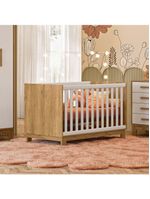 Berço Americano 2 Em 1 Slim Mini Cama Freijo Branco Freijo Com Branco