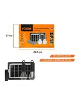 Kit Led Solar Foxlux Portátil Com 2 Lâmpadas E Painel Solar
