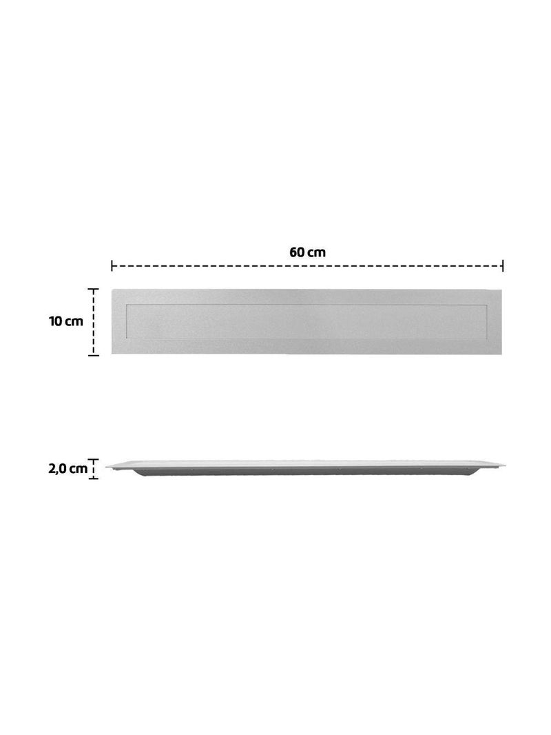 Painel Led Foxlux 120x10cm Embutir 36w 6500k Branco