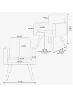 Kit Sofá Namoradeira + 2 Poltronas Decorativas bege