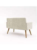 Kit Sofá Namoradeira + 2 Poltronas Decorativas bege