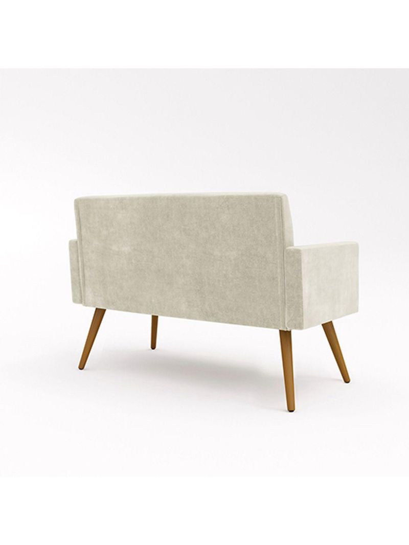 Kit Sofá Namoradeira + 2 Poltronas Decorativas bege
