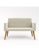 Kit Sofá Namoradeira + 2 Poltronas Decorativas bege