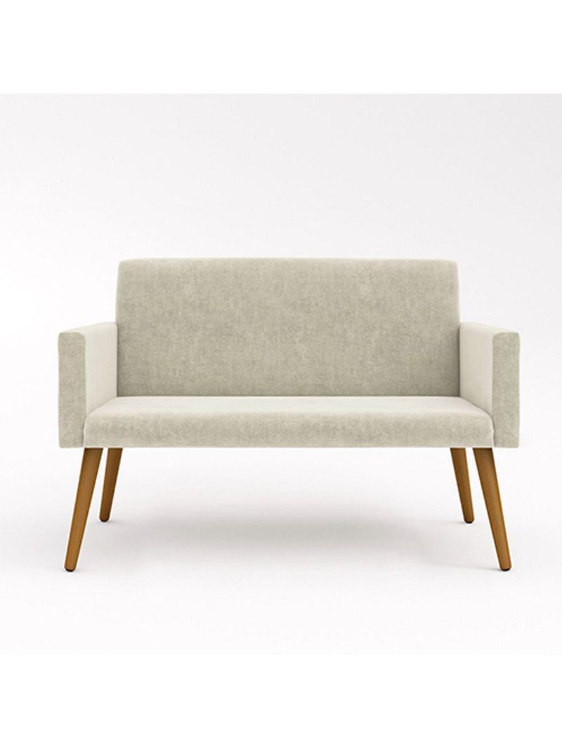 Kit Sofá Namoradeira + 2 Poltronas Decorativas bege
