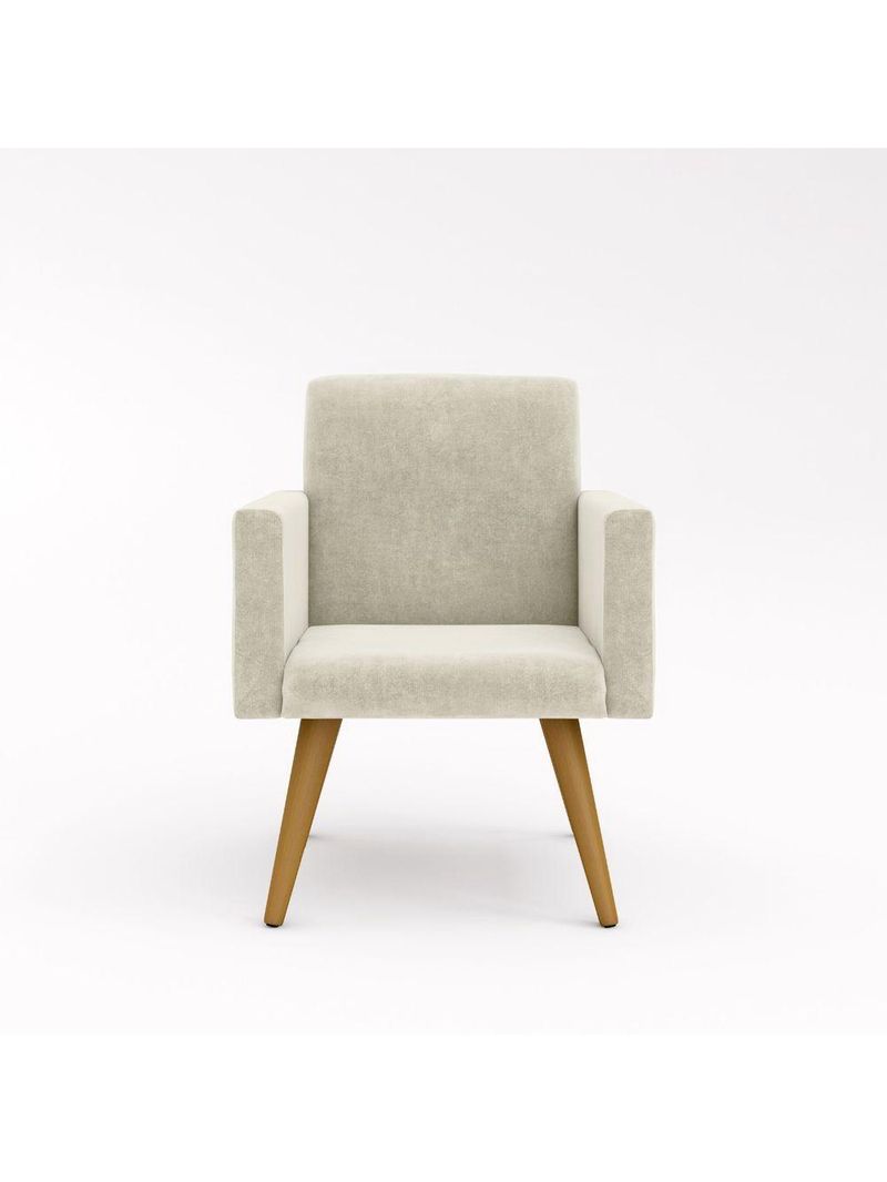 Kit Sofá Namoradeira + 2 Poltronas Decorativas bege