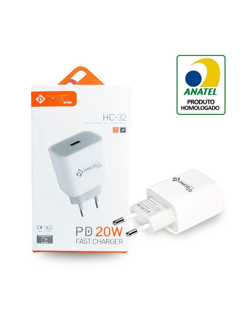 Fonte Carregador Turbo Usb-c 20w-pmcell