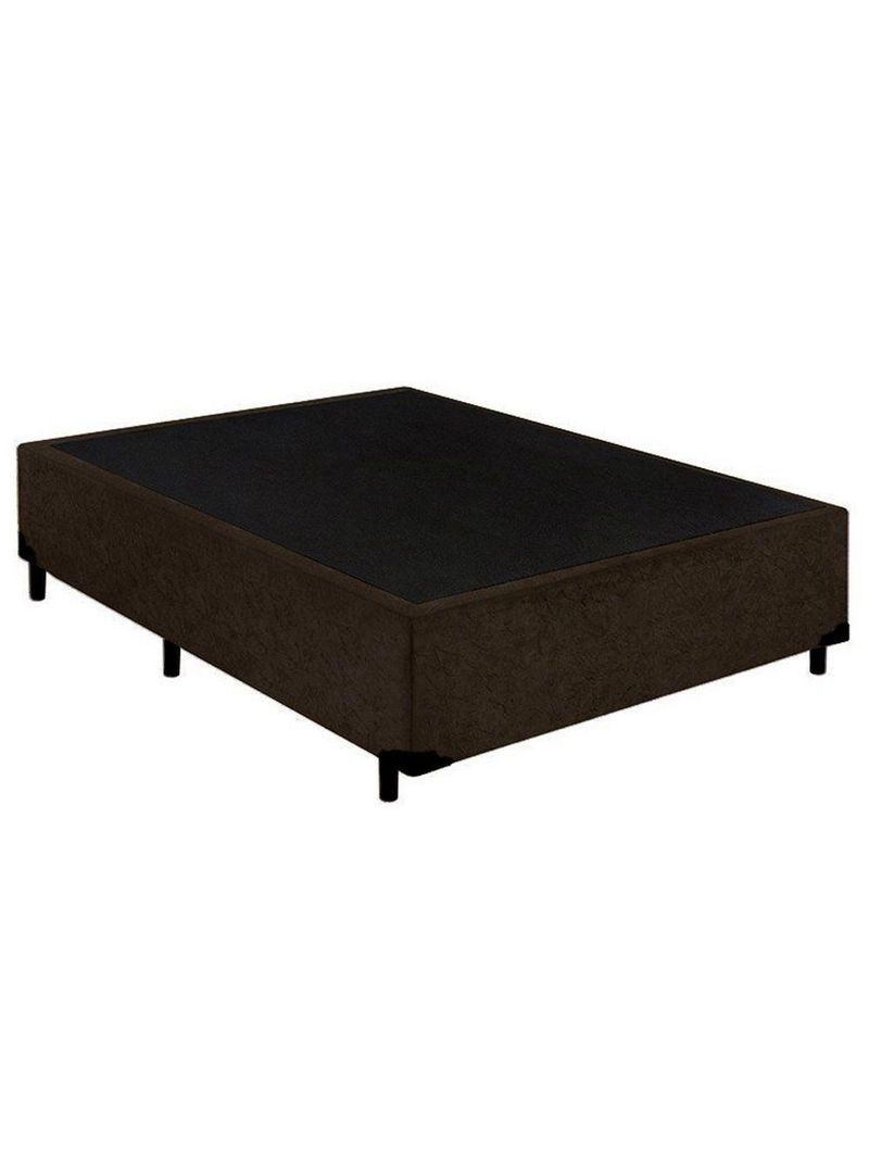 Cama Box Casal Suede + Colchão De Espuma D33 - Serene - 138cm Cor:marrom