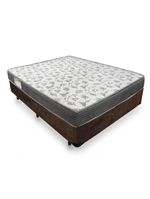 Cama Box Casal Suede + Colchão De Espuma D33 - Serene - 138cm Cor:marrom