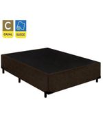Cama Box Casal Suede + Colchão De Espuma D33 - Serene - 138cm Cor:marrom
