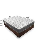 Cama Box Casal Suede + Colchão De Espuma D33 - Serene - 138cm Cor:marrom