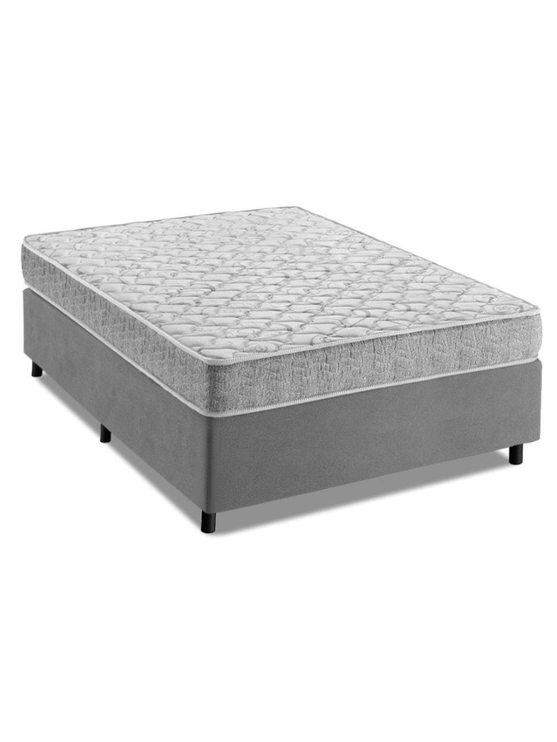 Cama Box Casal Espuma D33 Inducol Soft 138x188x55cm Cbp Cinza