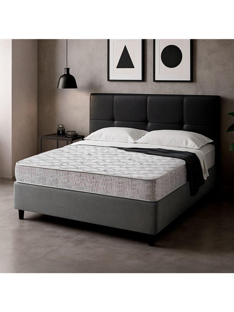 Cama Box Casal Espuma D33 Inducol Soft 138x188x55cm Cbp Cinza