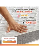 Cama Box Casal Espuma D33 Inducol Soft 138x188x55cm Cbp Cinza