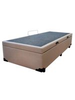 Cama Box Baú Solteiro Sintético Serene Bege 88x188x44