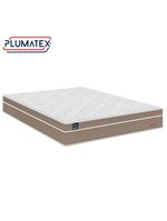 Cama Box Baú Casal Bipartido Suede Colchão Lis Molas Ensacadas Plumatex 138cm Cinza