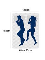 Cama Box Baú Casal Bipartido Suede Colchão Lis Molas Ensacadas Plumatex 138cm Cinza