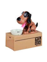 Cofrinho Eltronico Infantil Cachorro Que Come Moeda Marrom