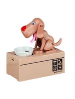 Cofrinho Eltronico Infantil Cachorro Que Come Moeda Marrom
