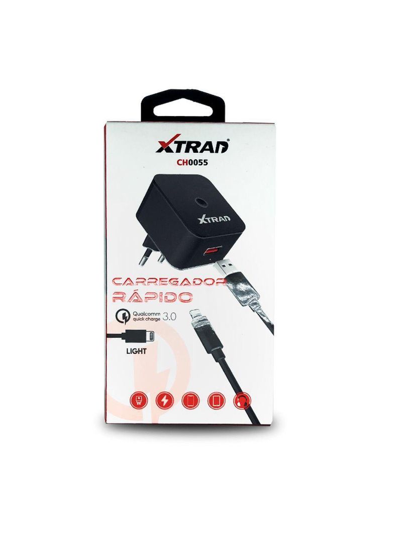 Cabo Com Fonte Carregador Turbo Xtrad Para