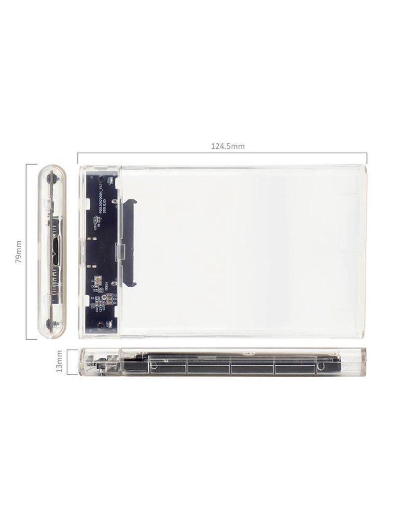 Case Transparente Hd Externo E Sata Ssd Usb Exbom
