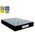 Cama Box Baú Casal Suede + Colchão Molas Ensacadas Sereneprime Sonnolux 138x188x69 Cor:marrom