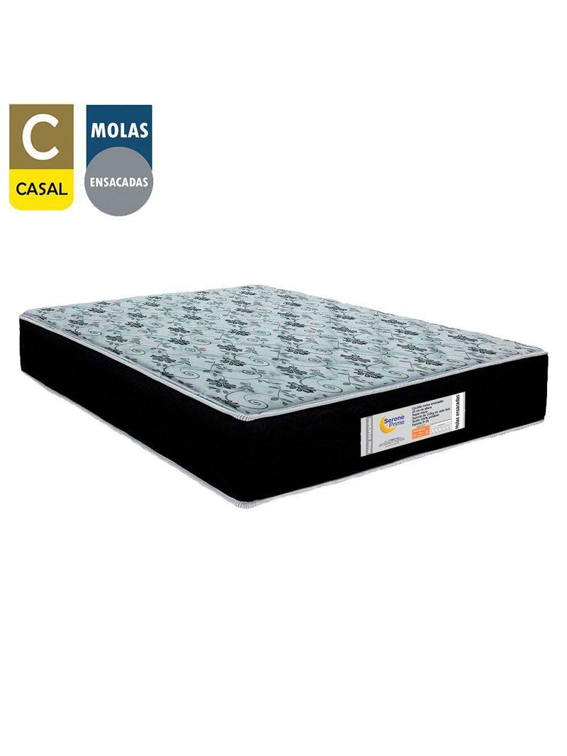 Cama Box Baú Casal Suede + Colchão Molas Ensacadas Sereneprime Sonnolux 138x188x69 Cor:marrom