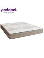 Cama Box Baú Casal Sintético + Colchão De Molas Ensacadas Portobel Ipanema - 138x188x66cm Cinza