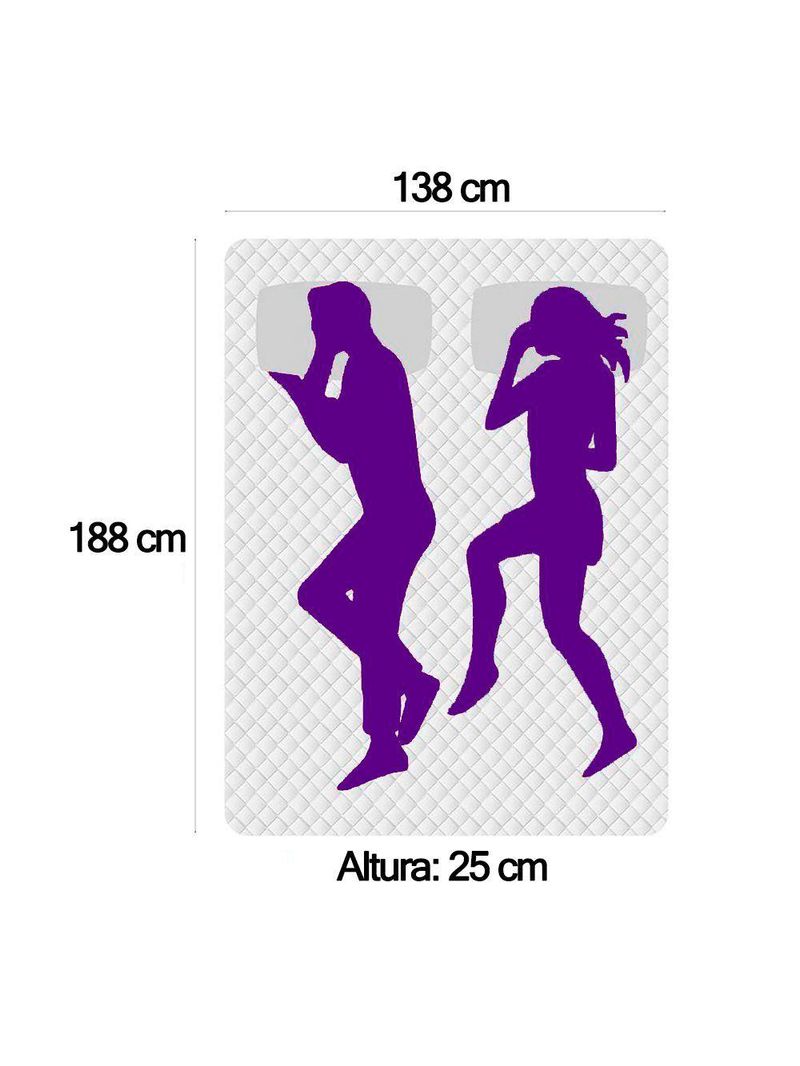Cama Box Baú Casal Sintético + Colchão De Molas Ensacadas Portobel Ipanema - 138x188x66cm Cinza