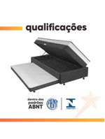 Cama Bibox Com Baú Solteiro Ortopédica Com Cama Auxiliar Conjugada 88x188x51cm Gabi Cinza/branco