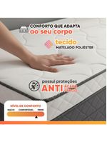 Cama Bibox Com Baú Solteiro Ortopédica Com Cama Auxiliar Conjugada 88x188x51cm Gabi Cinza/branco