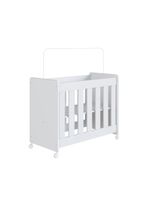 Mini Berço Infantil Moisés Multifuncional 4 Em 1 Com Rodas Para Quarto De Bebê Branco