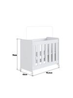 Mini Berço Infantil Moisés Multifuncional 4 Em 1 Com Rodas Para Quarto De Bebê Branco