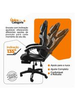 Kit 2 Cadeiras Gamer Stillus Oficial Apoio De Pés Preta / Branca