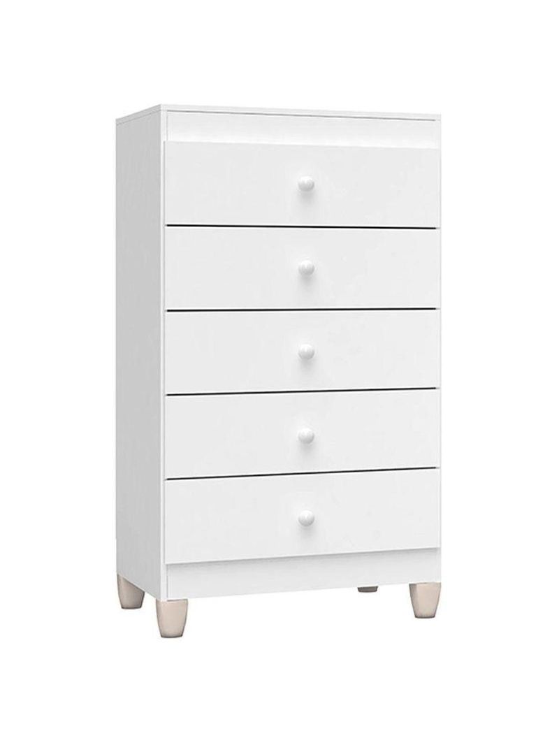 Quarto De Bebê Ternura Baby 6 Portas Com Cômoda Gaveteiro Branco Brilho - Incorplac