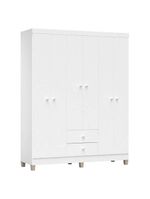 Quarto De Bebê Ternura Baby 6 Portas Com Cômoda Gaveteiro Branco Brilho - Incorplac