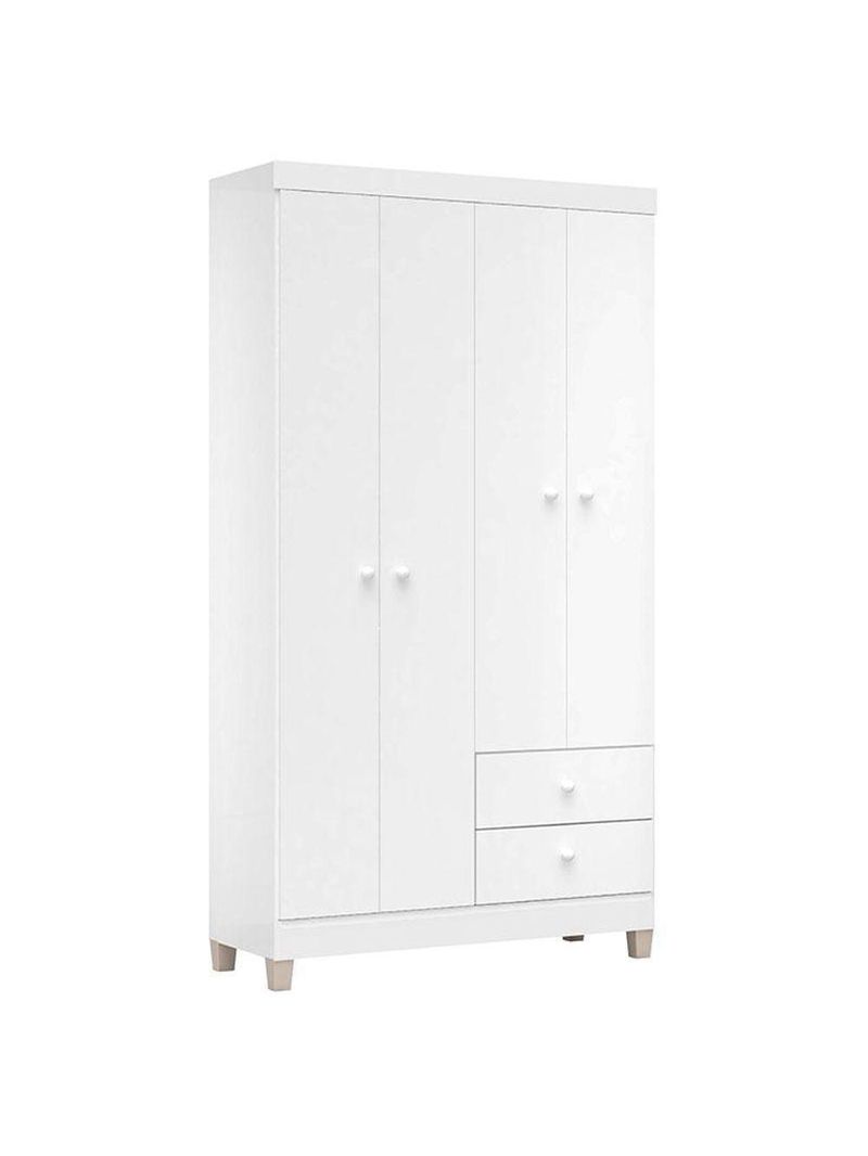 Quarto De Bebê 4 Portas Ternura Baby Com Berço Lila Branco Brilho - Incorplac