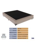 Conjunto Casal Cama Bege Box Colchão Extra Firme Ortobom D45