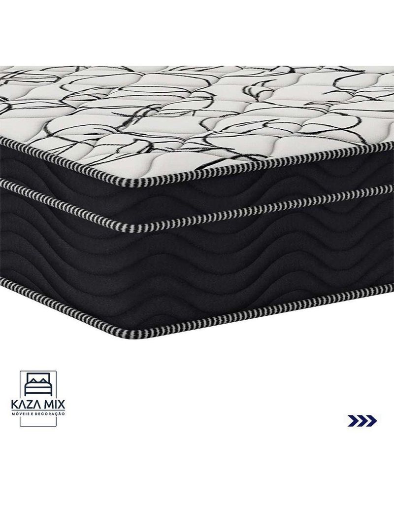 Conjunto Casal Cama Bege Box Colchão Extra Firme Ortobom D45