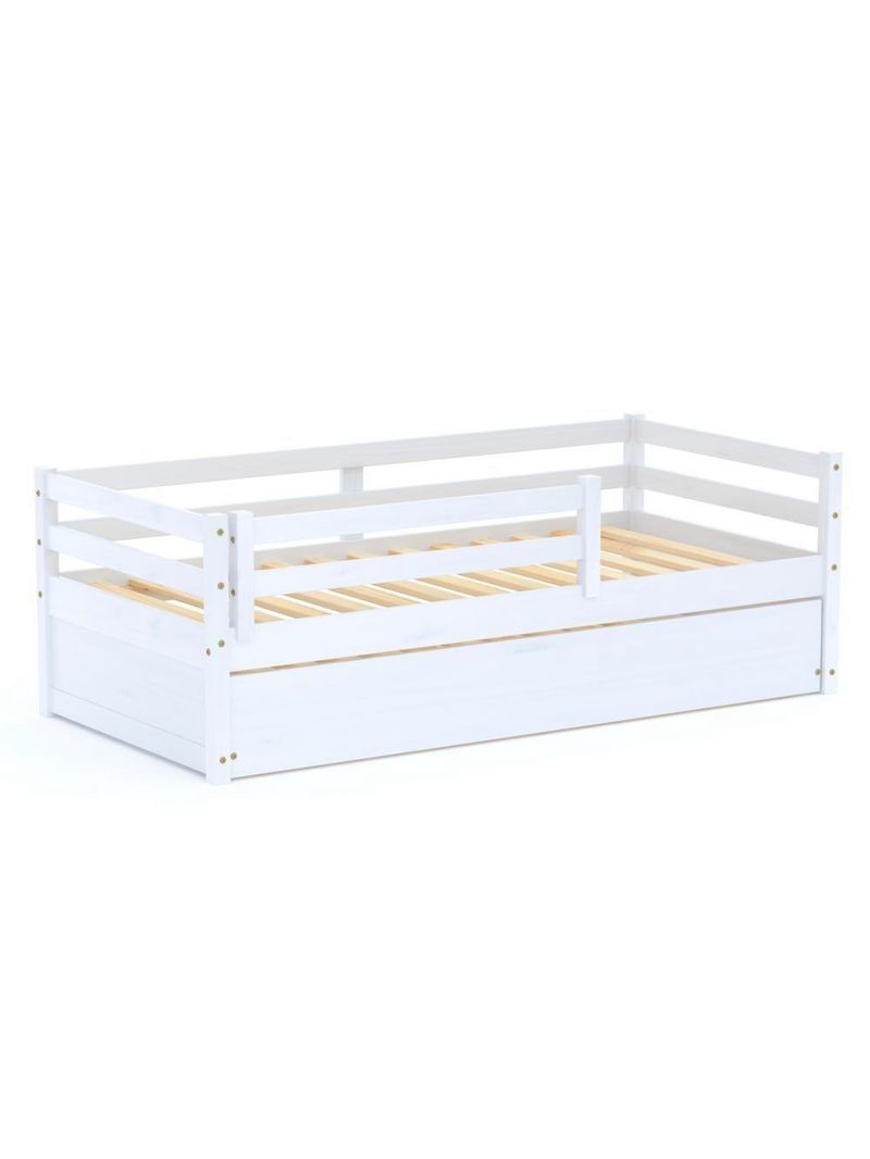Bicama Infantil Slim Grade Proteção Madeira Branco