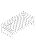 Bicama Infantil Slim Grade Proteção Madeira Branco