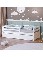Bicama Infantil Slim Grade Proteção Madeira Branco