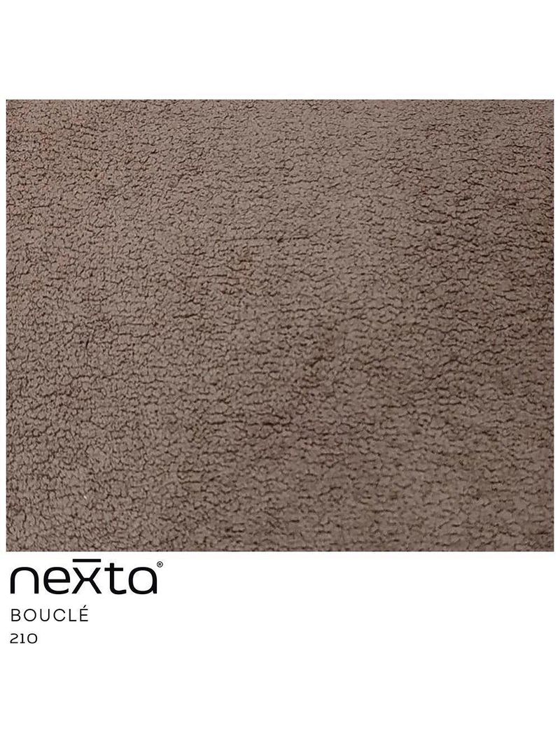 Sofá Curvo Montserrat 180cm 03 Lugares Bouclé Marrom Claro - Nexta Casa