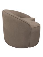 Sofá Curvo Montserrat 180cm 03 Lugares Bouclé Marrom Claro - Nexta Casa