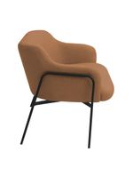 Sofá Namoradeira 02 Lugares 130cm Jade Base Preto Bouclé Terracota - Nexta Casa