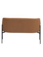 Sofá Namoradeira 02 Lugares 130cm Jade Base Preto Bouclé Terracota - Nexta Casa