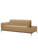 Sofá Molino 3 Lugares 180cm C/mesa Auxiliar Esquerdo Pés Ourof Bouclé Camel - Nexta Casa